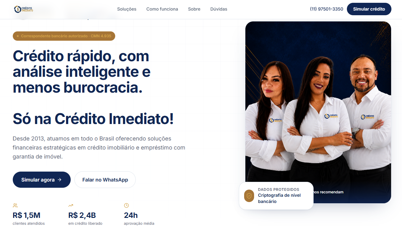 Soluções Financeiras — Crédito Imediato